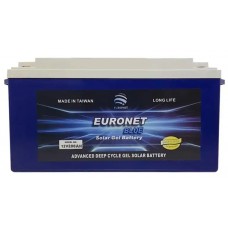 USED EURONET GEL 12V 200AH SOLAR BATTERY TAIWAN 